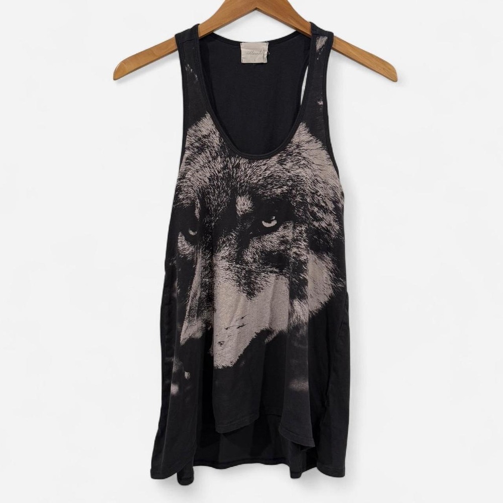 White wolf idlewild tank top with white wolf graphic y2k style Size S